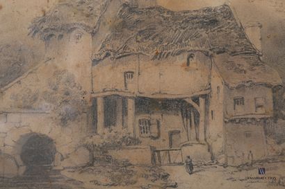 null French school of the 19th century

Thatched Cottage Landscape

Charcoal on paper

Signature...