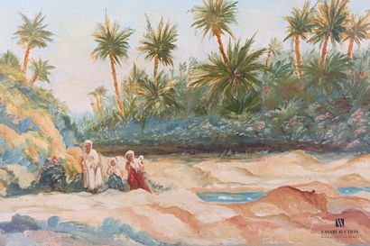 null BLANC E. (20th century)

View of an animated oasis 

Oil on canvas 

Signed...