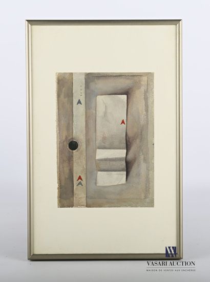 null French school of the 20th century

Trompe l'oeil on paper

Watercolor on cardboard

22,2...