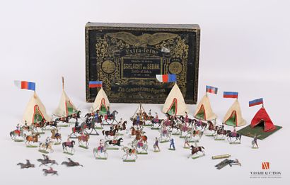 null J.HAFFNER: set of 57 pewter soldiers, composed of the following characters and...