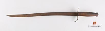 null Sabre de bord, lame yatagan de 57,7 cm, issue d'une baïonnette 1866, marquée...