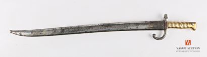 null Bayonet sword CHASSEPOT model 1866, blade yatagan of 57,7 cm, marked on the...