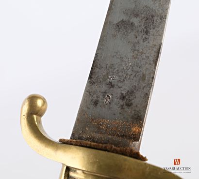 null Briquet infantry saber model 1816, single brass handle, slightly curved blade...