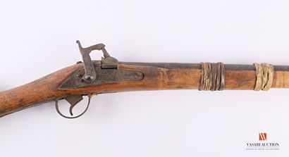 null Musket of trade said Boubou, with percussion, strong barrels of 67 cm gauge...