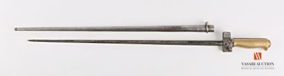 null LEBEL bayonet model 1886 M.15, 52 cm cruciform blade, brass handle, flush quillon...