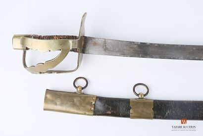 null Troop saber of horse hunters, model 1790, revolutionary manufacture, brass mount...