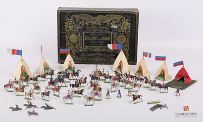 null J.HAFFNER: set of 57 pewter soldiers, composed of the following characters and...