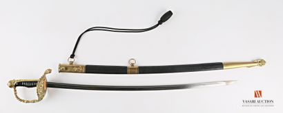 null Naval officer saber model 1857/70, blade slightly curved of 70 cm, with double...