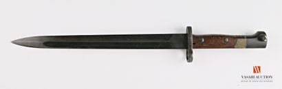 null Belgian MAUSER bayonet model 1924/30, straight blade 29,8 cm, smooth wooden...