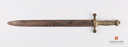 null Glaive de pompier ou de cantinière type 1855, lame de 42,2 cm, poignée laiton,...