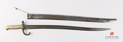 null Bayonet sword CHASSEPOT model 1866, yatagan blade of 57,7 cm, marked on the...