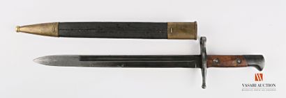 null Baïonnette Carcano 1891, lame droite bronzée de 29,7 cm, croisière frappée ROCCA...