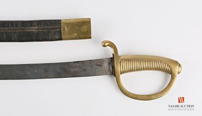 null Sabre d'infanterie Briquet modèle 1816, poignée monobranche laiton poinçonnée,...