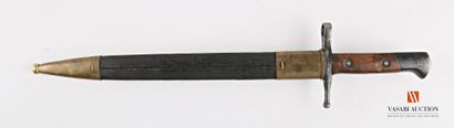 null Bayonet Carcano 1891, bronzed straight blade 29.7 cm, cruise stamped ROCCA 1942,...