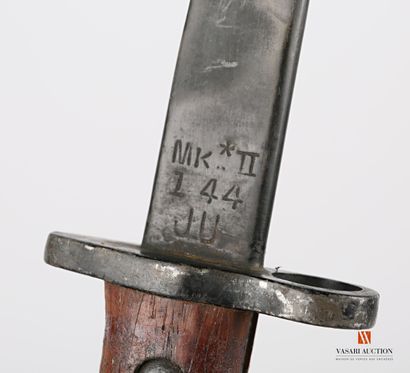 null Baïonnette britannique n°1 Mk II, lame de 29,5 cm, marquée JU (Jhelum Arsenal)...
