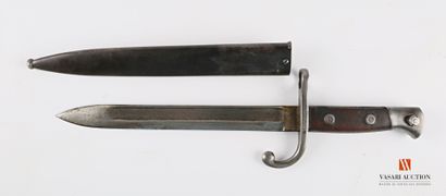 null Baïonnette MAUSER Belge modèle 1889, lame droite de 24,4 cm, croisière à quillon,...