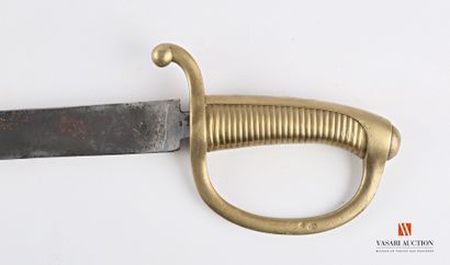 null Sabre d'infanterie Briquet type 1816, poignée monobranche laiton poinçonnée,...