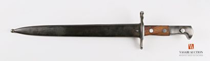 null Baïonnette Schmidt-Rubin modèle 1918, lame droite de 30 cm, signée au talon...