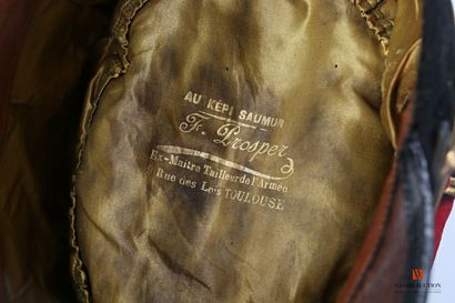 null Officer's kepi model 1884 (lieutenant), black headband with gold grenade and...