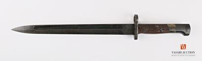 null Belgian MAUSER bayonet model 1924/30, straight blade 29,8 cm, smooth wooden...