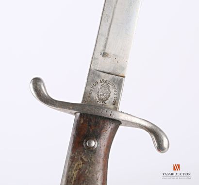 null Argentinian artillery machete model 1909, blade carp tongue of 37 cm, marked...