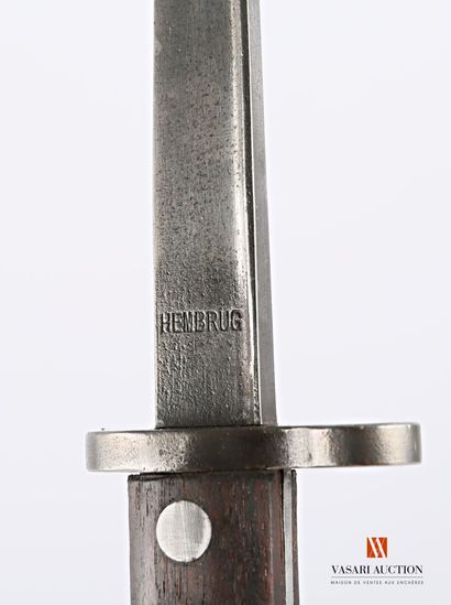 null Dutch Mannlicher bayonet model 1895, straight blade 35,5 cm, signed Hembrug,...