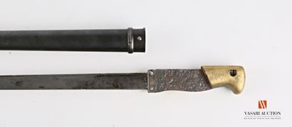 null Gras bayonet model 1874, 52,2 cm blade, brass pommel handle, missing wood and...