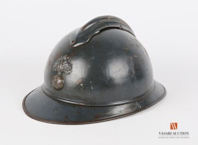 null Adrian helmet model 1915, infantry attribute, red leather interior, original...