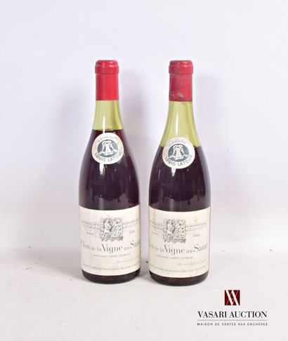 null 2 bouteilles	CORTON Clos de la Vigne au Saint mise L. Latour nég.		1964

	Et....
