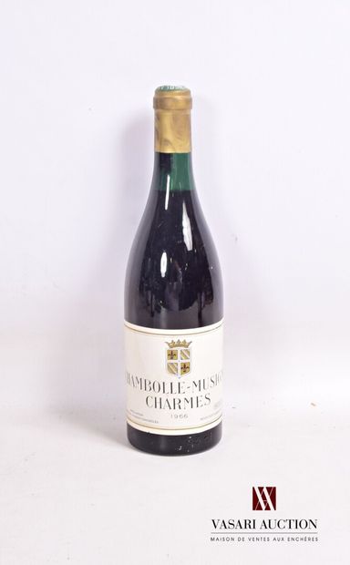 null 1 bouteille	CHAMBOLLE-MUSIGNY Charmes mise Nicolas		1966

	Et. un peu tachée....