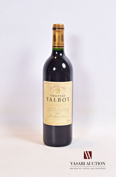 null 1 bouteille	Château TALBOT	St Julien GCC	1995

	Et. un peu tachée. N : haut...