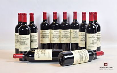 null 12 bouteilles	CH. HAUT MARBUZET	St Estèphe	2012

	Présentation et niveau, impeccables....