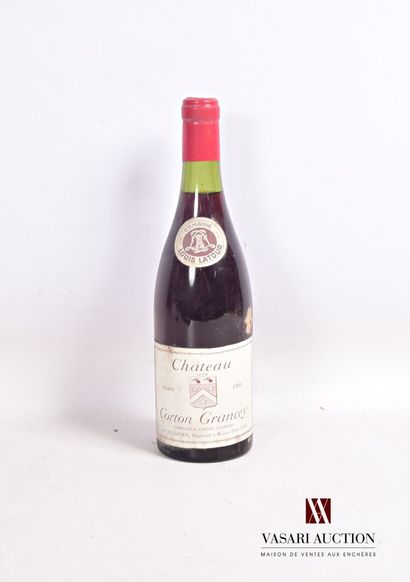 null 1 bouteille	Château CORTON GRANCEY mise Dom. Louis Latour nég.		1964

	Et. tachée....