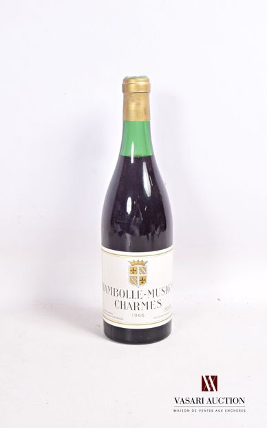 null 1 bouteille	CHAMBOLLE-MUSIGNY Charmes mise Nicolas		1966

	Et. excellente. N...