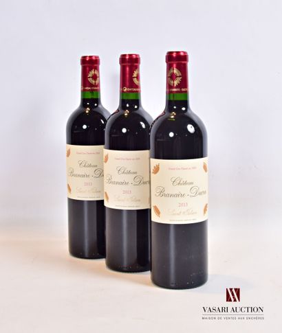 null 3 bouteilles	Château BRANAIRE DUCRU	St Julien GCC	2013

	Présentation et niveau,...