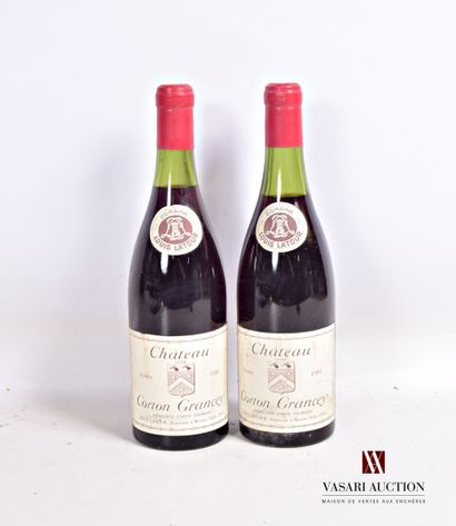 null 2 bouteilles	Château CORTON GRANCEY mise Dom. Louis Latour nég.		1964

	Et....