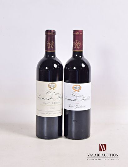 null 2 bouteilles	Château SOCIANDO MALLET	Haut Médoc	

	1 blle de 2004, 1 blle de...
