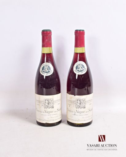 null 2 bouteilles	CORTON Clos de la Vigne au Saint mise L. Latour nég.		1969

	Et....