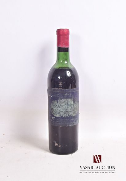 null 1 bouteille	Château PALMER	Margaux GCC	1964

	Et. très fanée et usée. N : ht/mi...