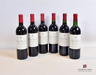 null 6 bottles PETIT-RENOUIL Canon Fronsac

	3 bottles of 2000, 3 bottles of 1998.

	And....