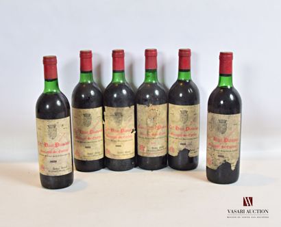 null 6 bottles Château HAUT PLAISANCE Montagne St Emilion 1976

	Faded, stained and...