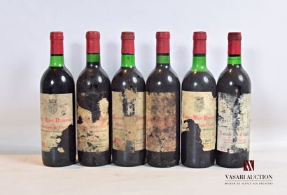 null Lot de 6 bouteilles comprenant : 		

5 bouteilles	Château HAUT PLAISANCE	Montagne...