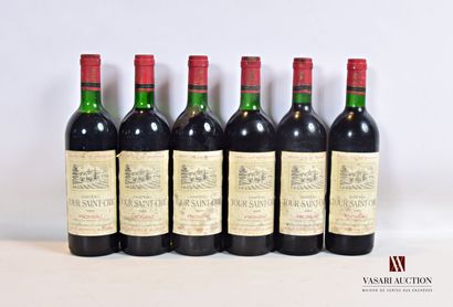 null 6 bottles Château TOUR SAINT-CRIC Fronsac 1989

	And. more or less stained....