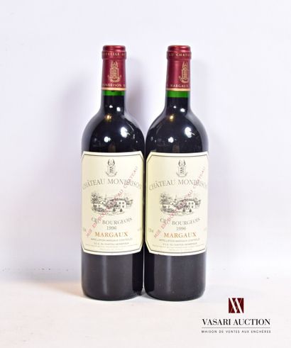 null 2 bottles Château MONBRISON Margaux CB 1996

	And. barely stained. N: high ...
