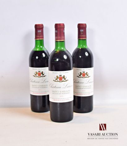null 3 bottles Château LAROZE St Emilion GCC 1973

	Perfect condition. N: high s...