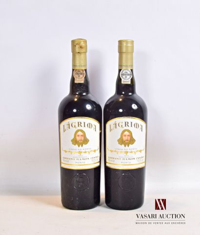 null 2 bottles of LAGRIMA Port put on Ramos Pinto NM

	And. a little stained. N:...