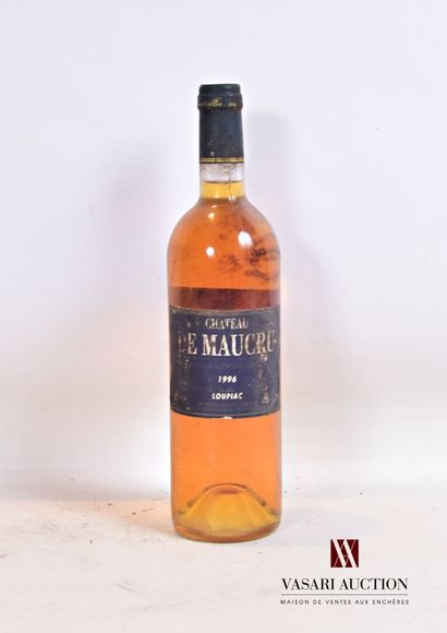 null 1 bottle LOUPIAC mise Château DE MAUCRU 1996

	Et. stained but readable. N:...