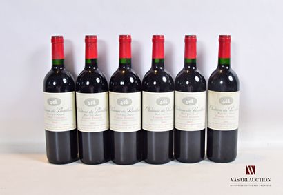 null 6 bottles Château du PAVILLON Canon Fronsac 2002

	And. a little stained. N:...