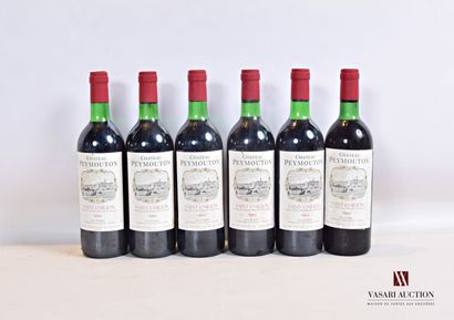 null 6 bottles Château PEYMOUTON St Emilion 1983

	And. a little stained. N: 1 bottom...