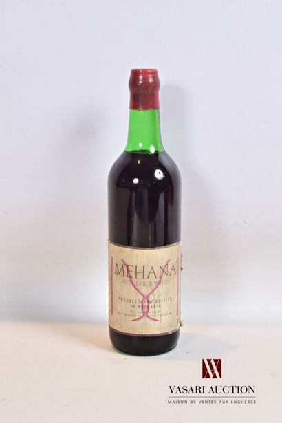 null 1 bouteille	Vin rouge de table MEHANA (Bulgarie)		NM

	Et. tachée et un peu...